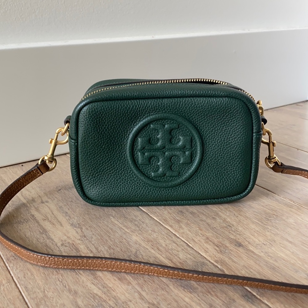 Green Tory Burch camera bag